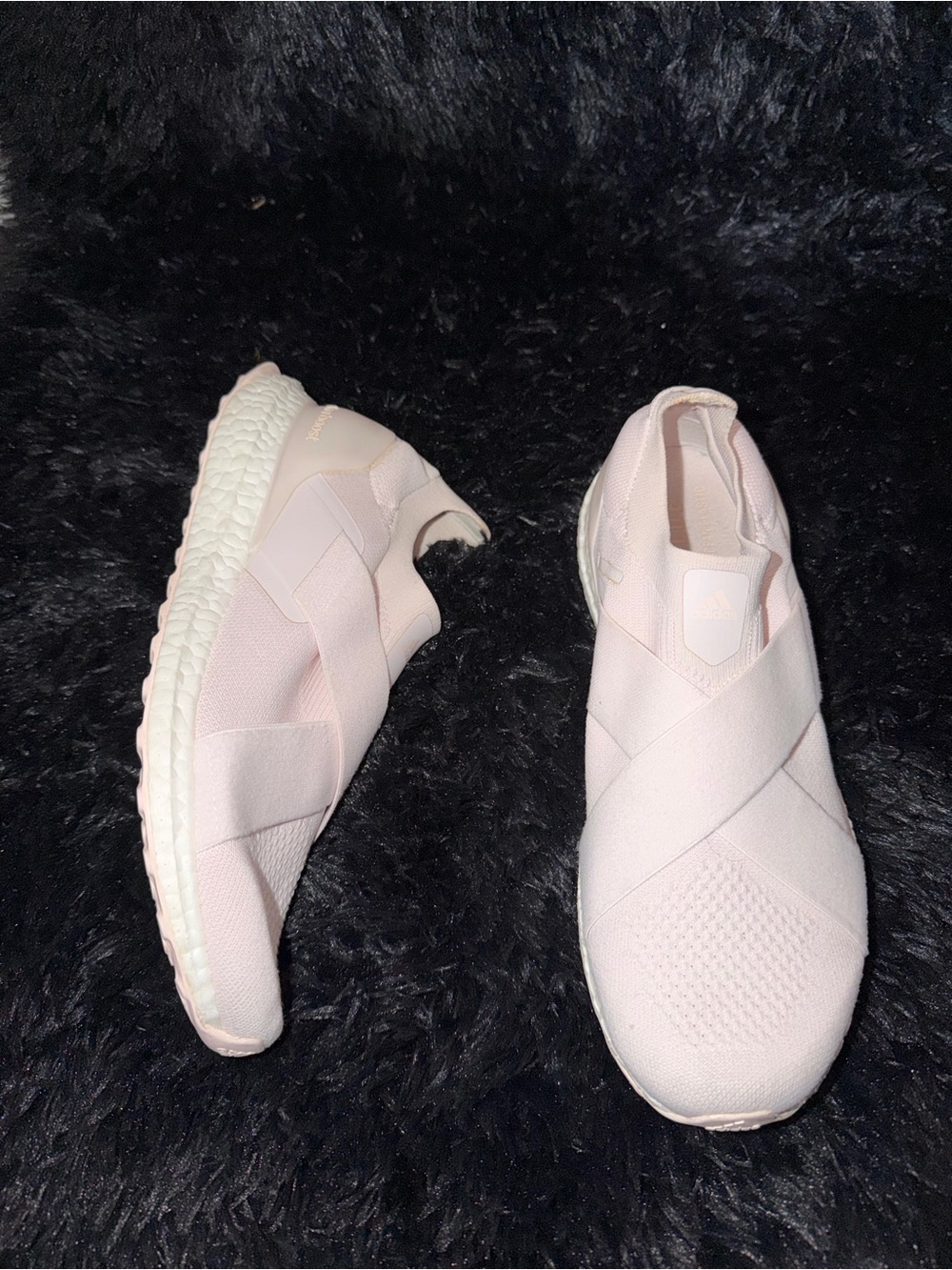 adidas Women’s Slip-On Knit Sneakers in Pale Pink